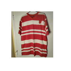 Red APE Tag Size XL Red & White Stripes
